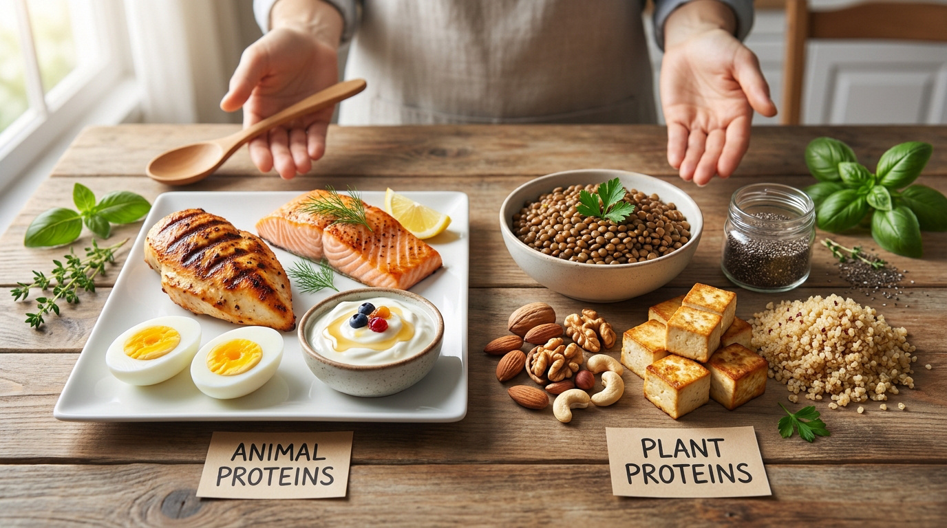 Comparatif protéines animales végétales : bilan nutritionnel